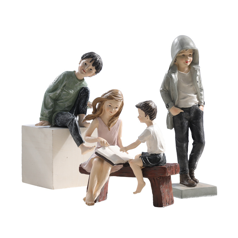 Kids Education Desk - Figuras de resina hechas a mano