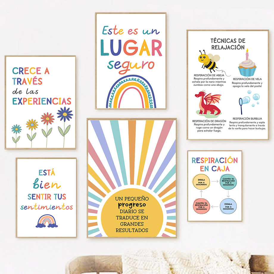 Kids No Education - Lema de educación española, sol arcoíris,
