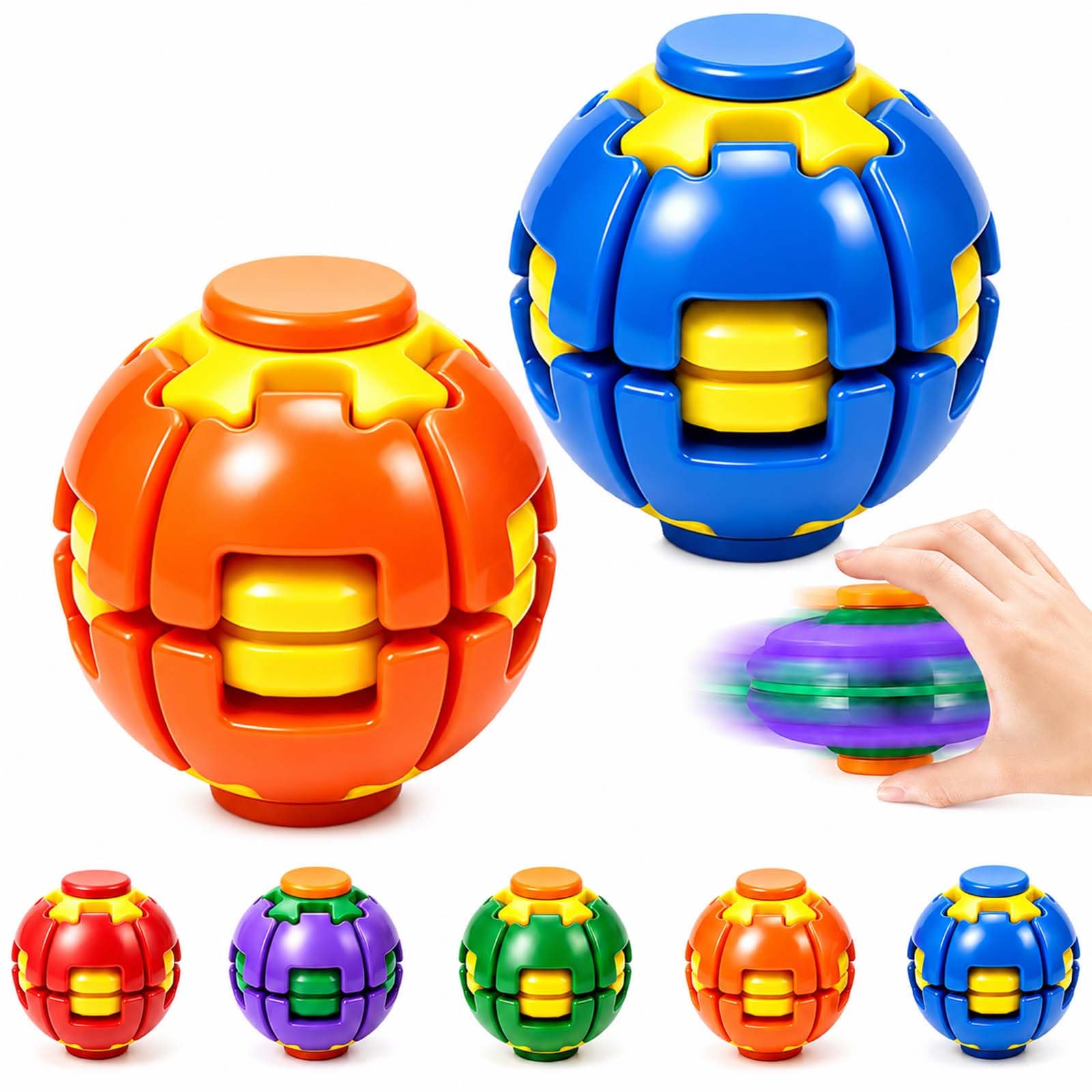 Kids Education Desk - Juguete Antiestrés Fidget Spinner, Cubo Mágico