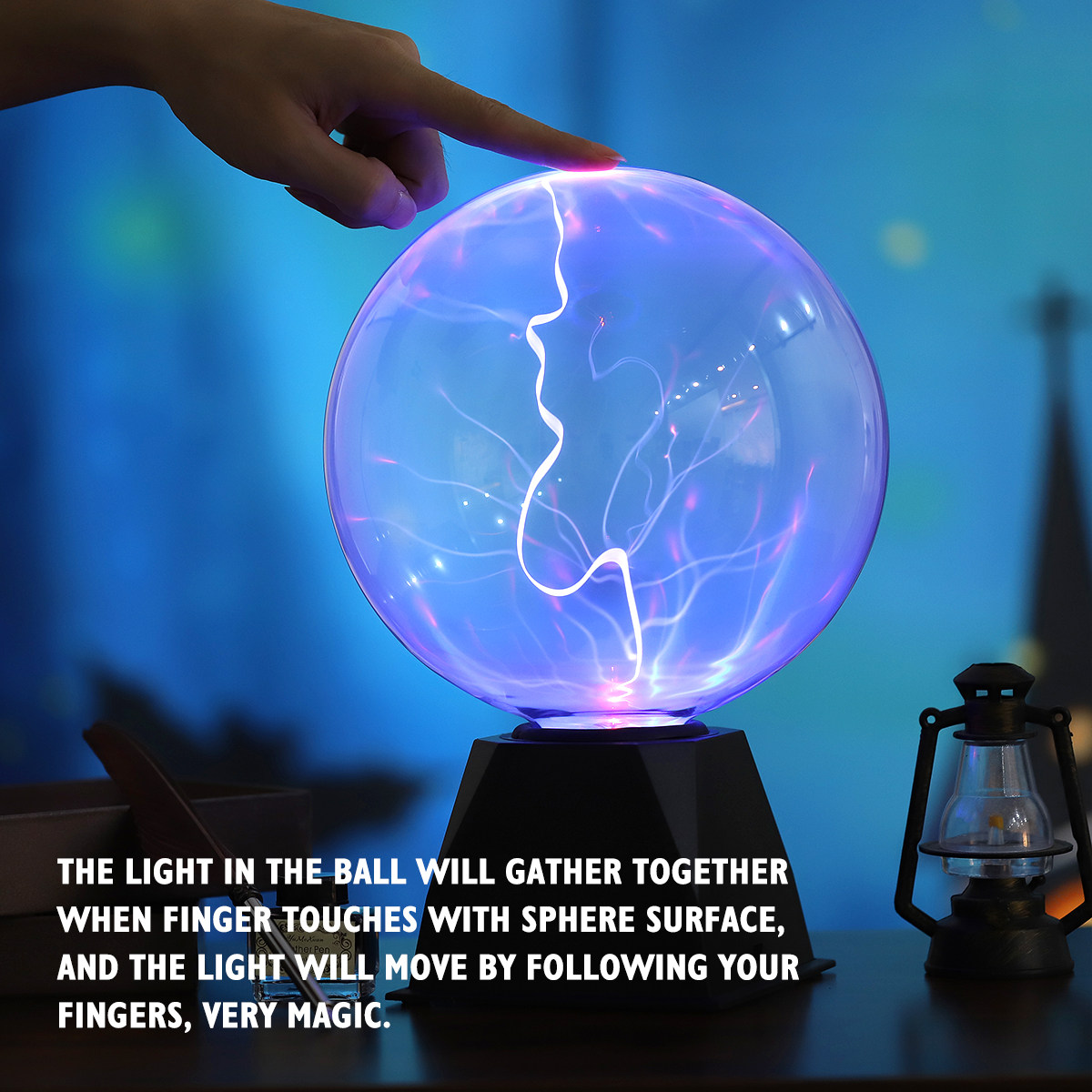 Globe Interactive Light - Lámpara de Plasma de 8 Pulgadas,