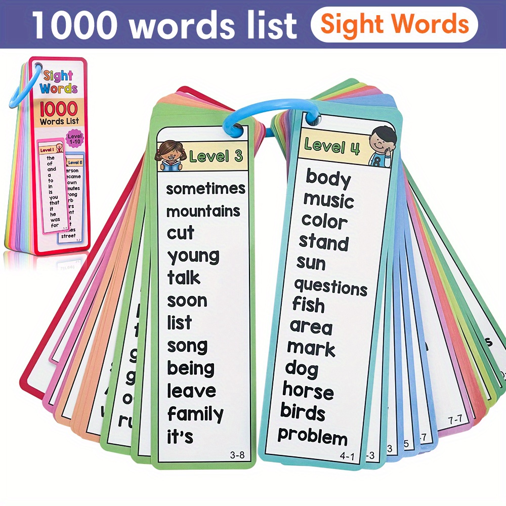 Kids Educational Games Learn English - Tarjetas Flash de 1000 palabras visuales