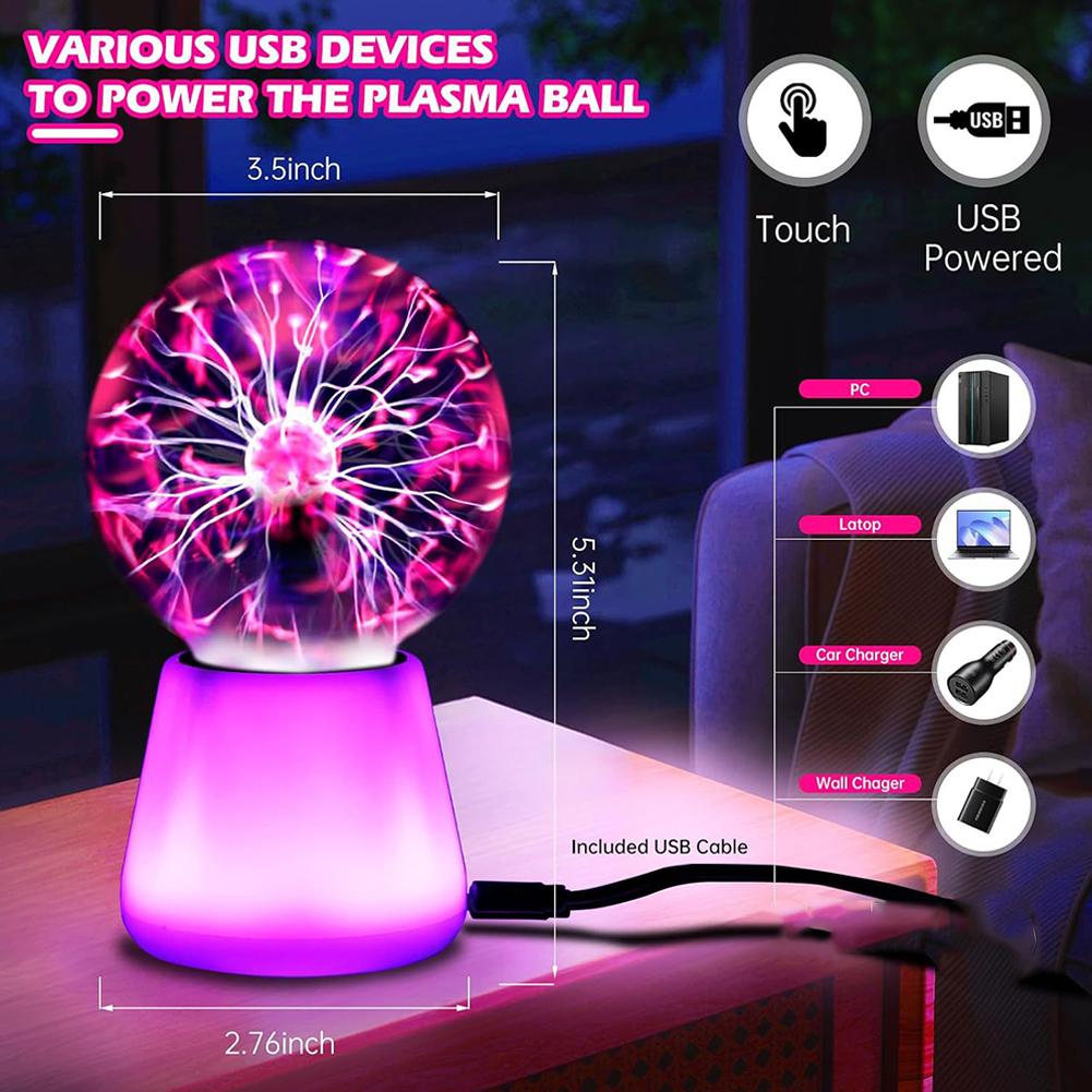 Lámpara de bola de Plasma, glo - Globe Interactive Light reseña y precio