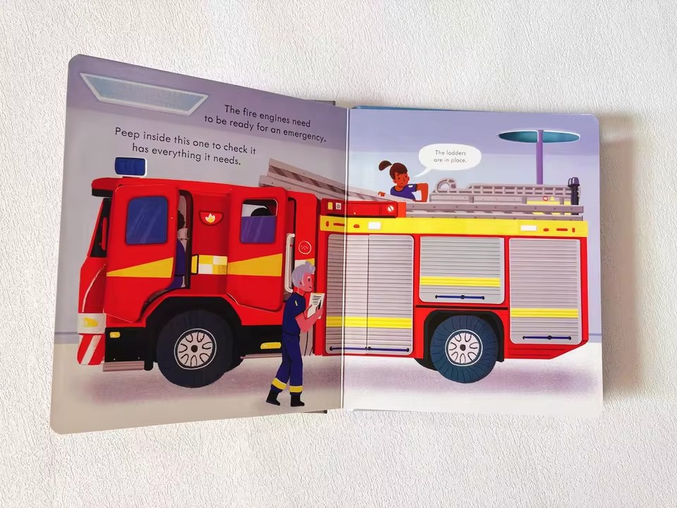 Usborne Peep Inside How A Fire - Kid Educational reseña y precio