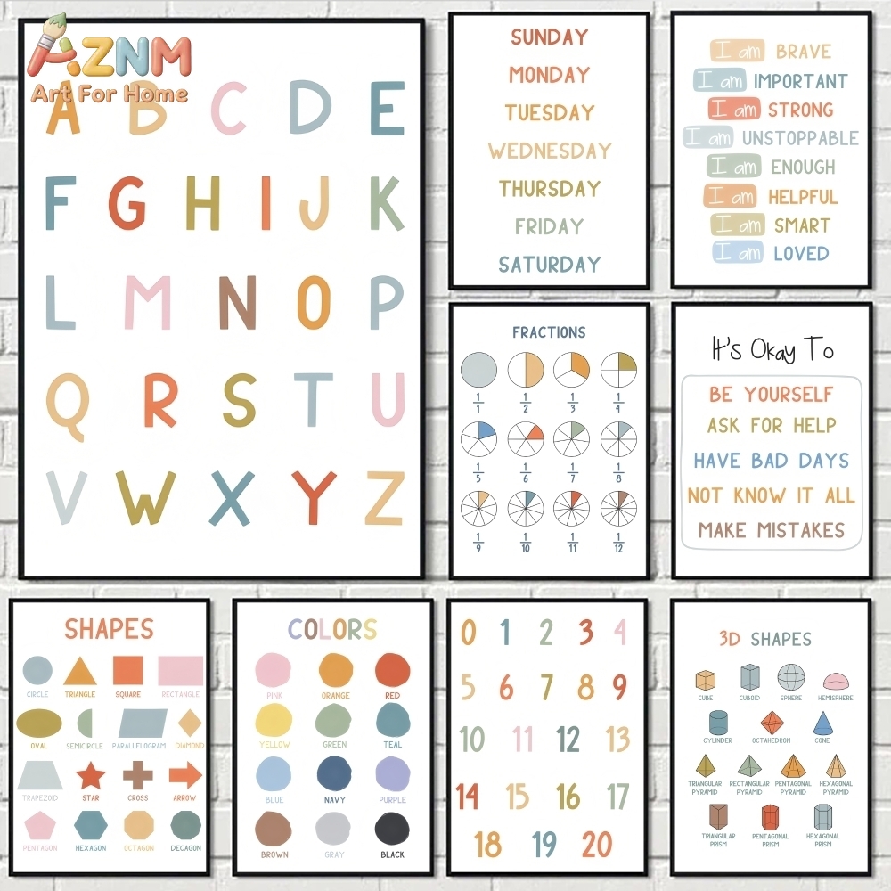 AZNM - Lienzo educativo con nú - Kids No Education reseña y precio