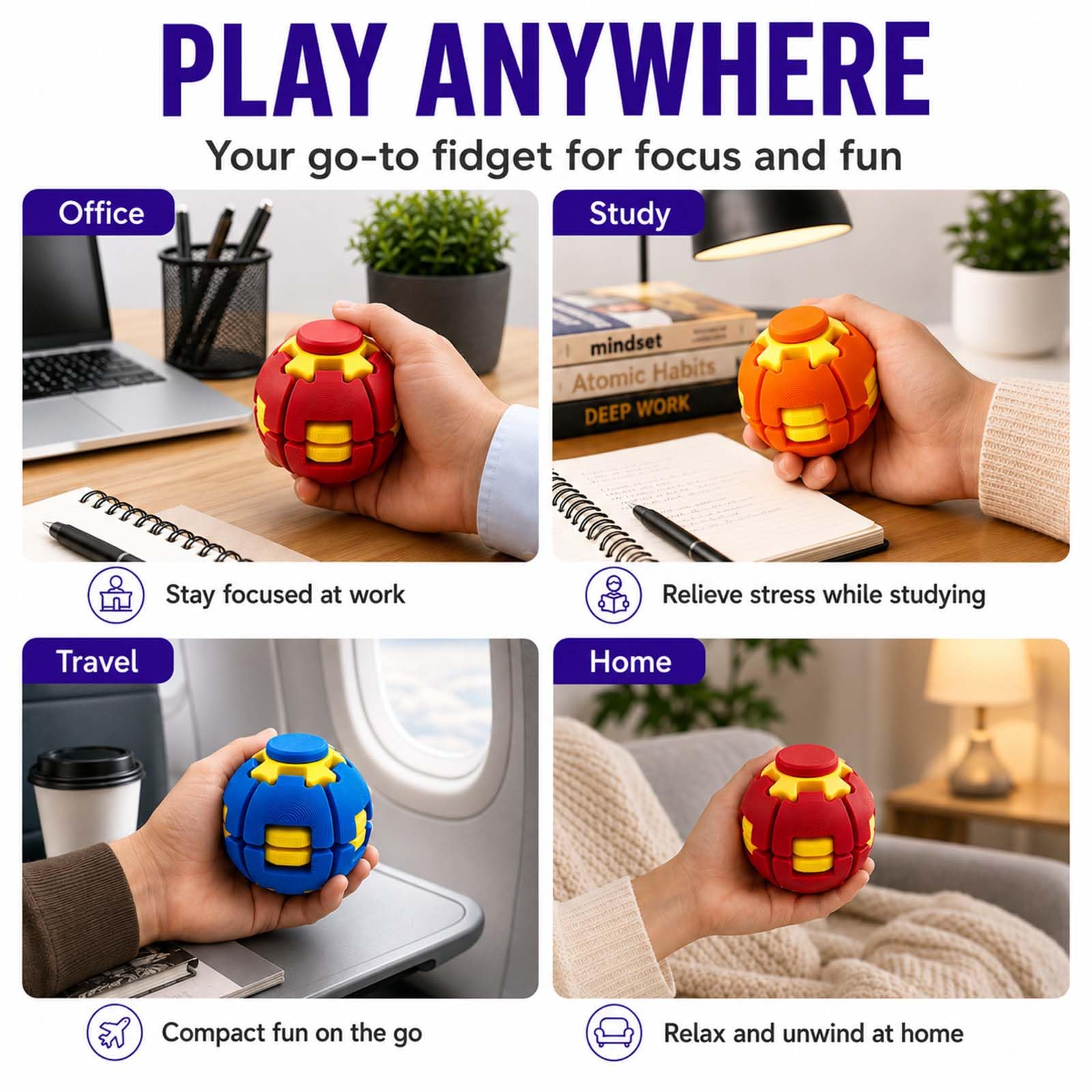 Juguete Antiestrés Fidget Spin - Kids Education Desk reseña y precio
