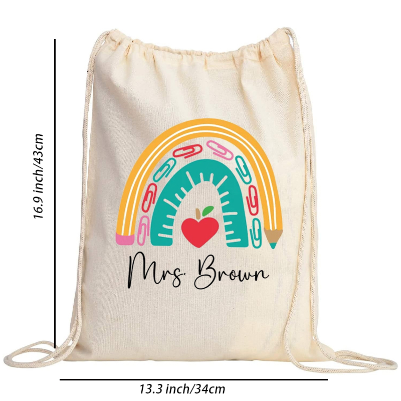 Mochila escolar de lona con no - Kids Education Name reseña y precio