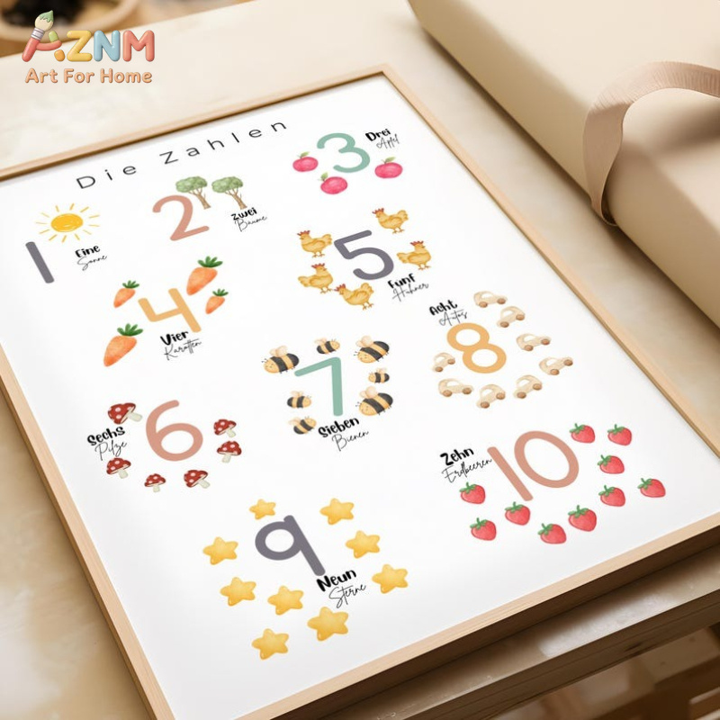 AZNM Cuadro de pared en lienzo - Kids No Education reseña y precio