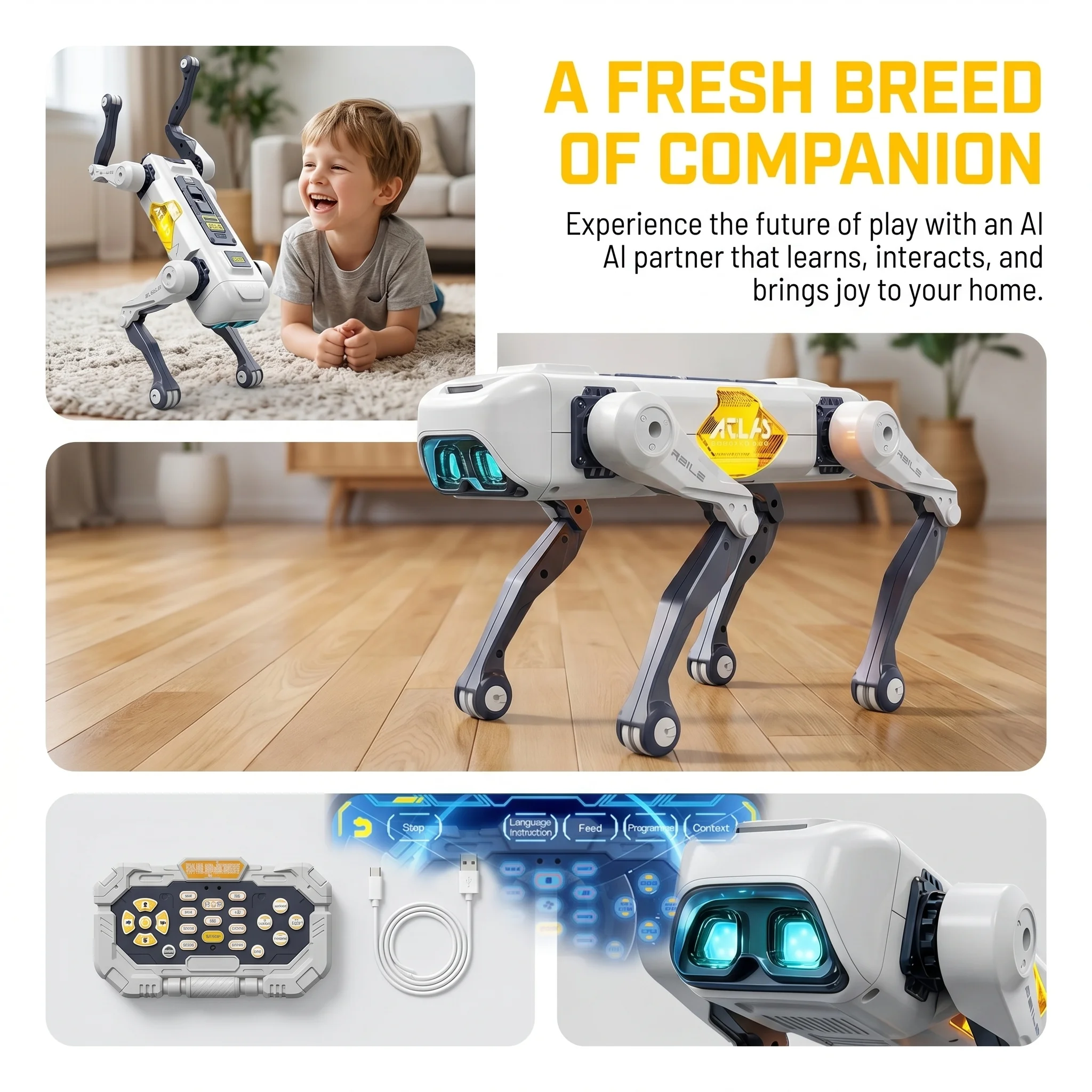 Perro Robot Inteligente con IA - Kids Education Free App reseña y precio