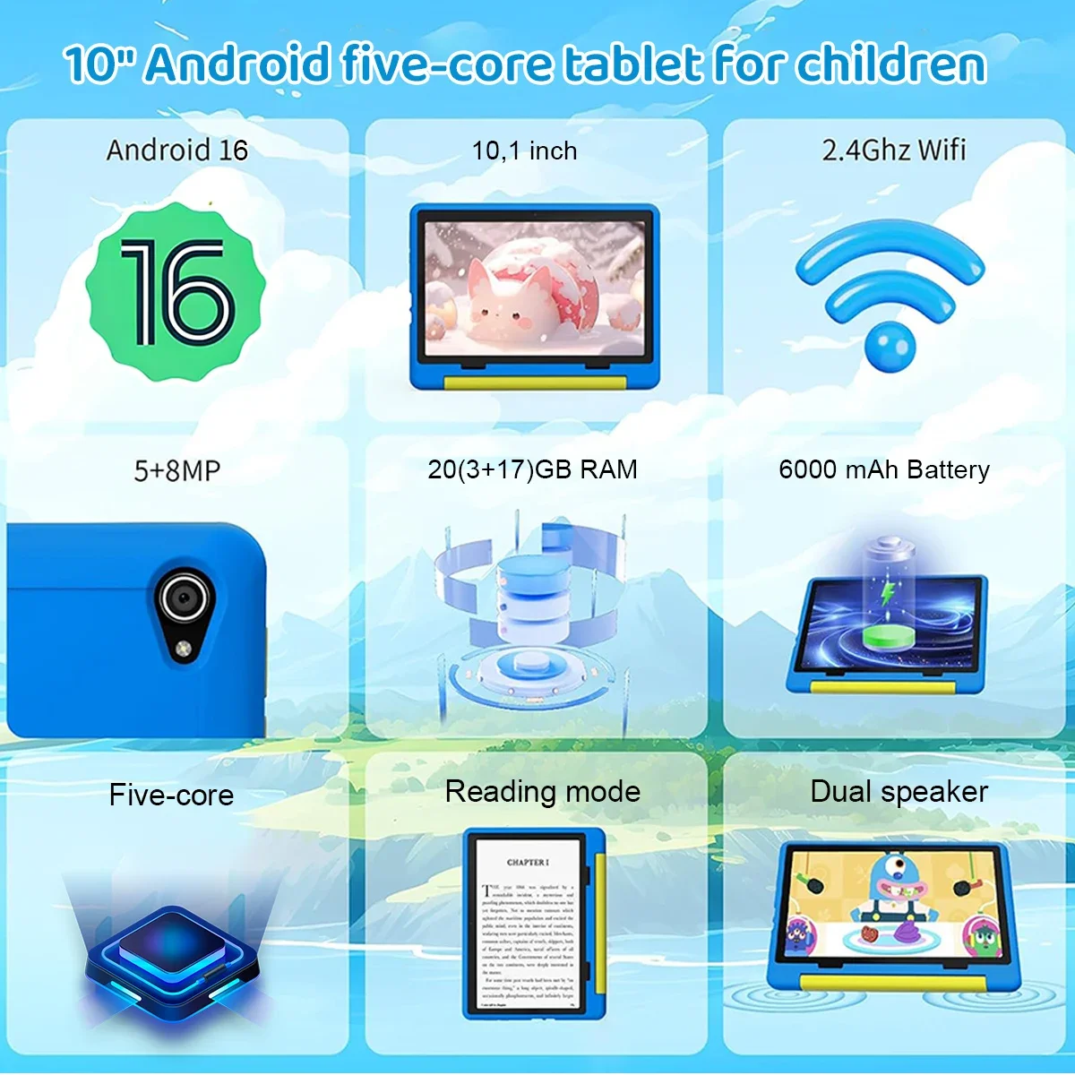 Nueva Tablet Infantil Android  - Kids Education Tablets reseña y precio