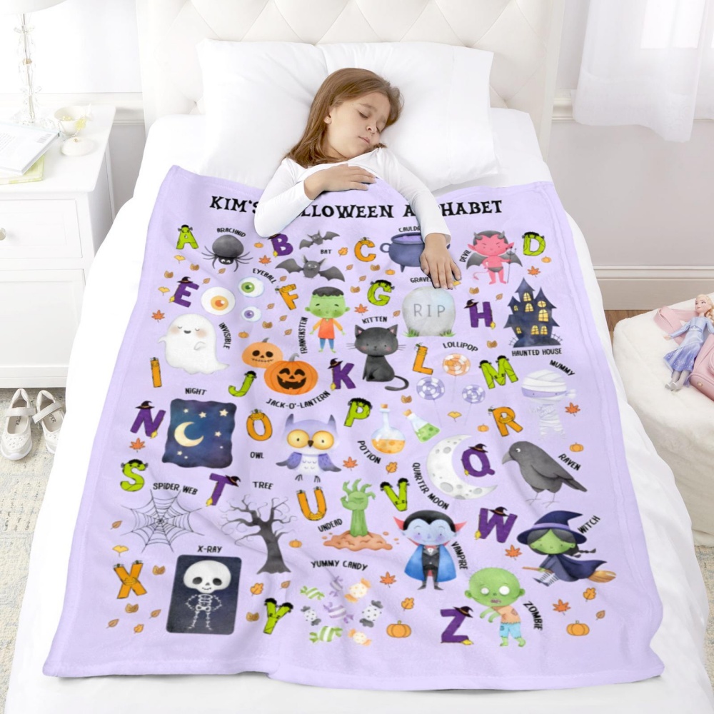 Manta de Felpa con Nombre Pers - Kids Education Name reseña y precio