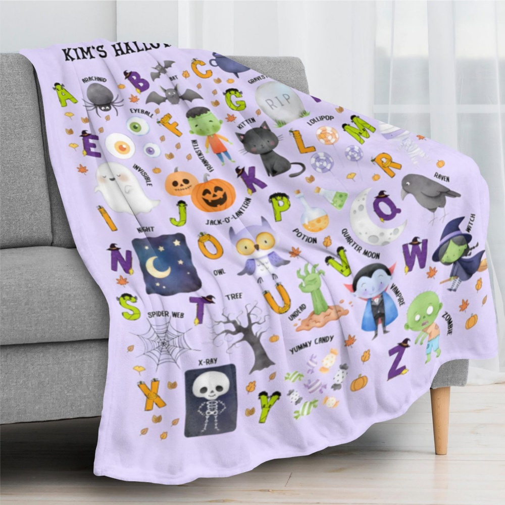 Manta de Felpa con Nombre Pers - Kids Education Name reseña y precio