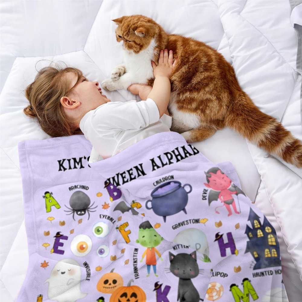 Manta de Felpa con Nombre Pers - Kids Education Name reseña y precio